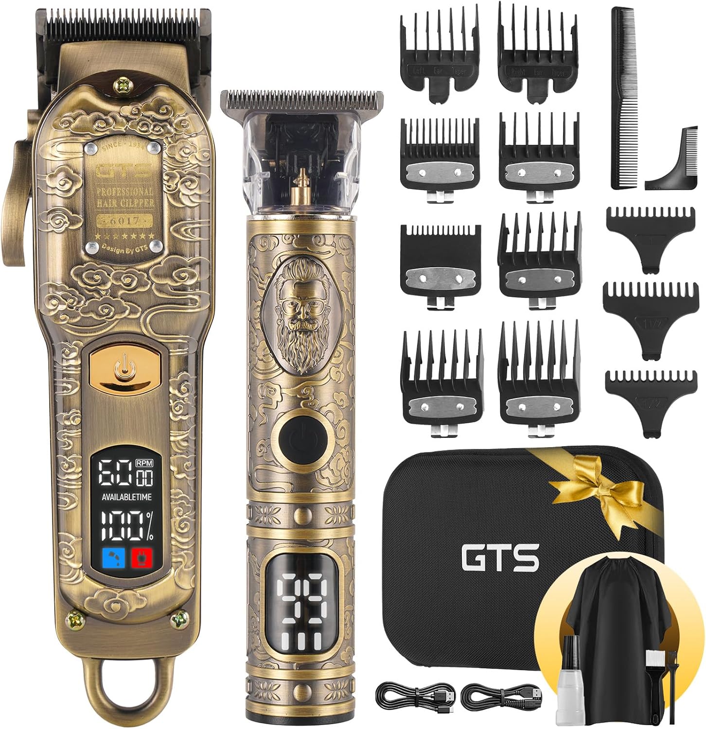 Professional Hair Clippers Set for Men - GTS Pro Haircut Kit