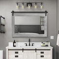 Farmhouse Bathroom Mirror 41 x 30 - Rustic Barn Door Style