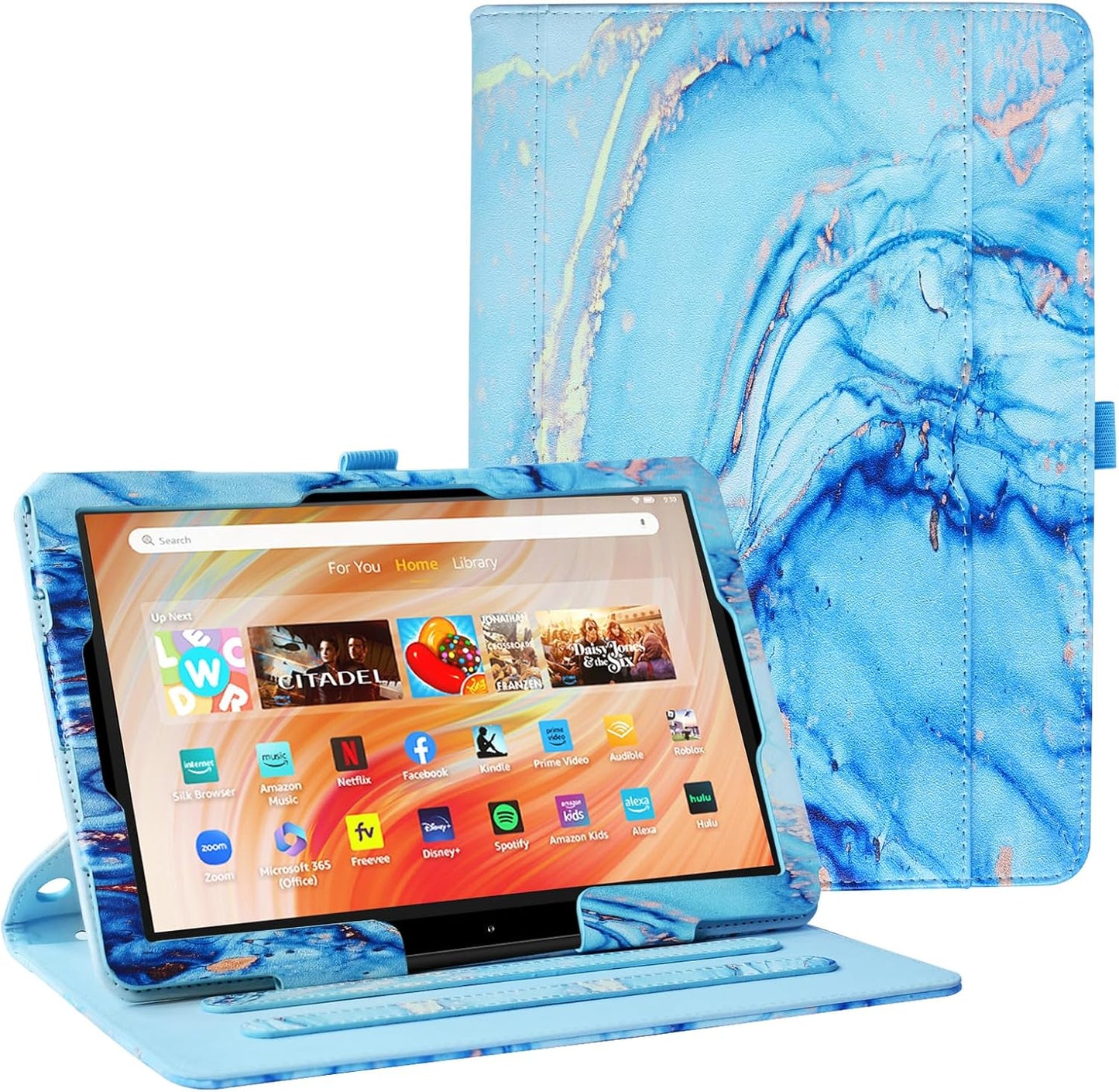 OKP Case for Kindle Fire HD 10 Tablet with 360 Degree Stand