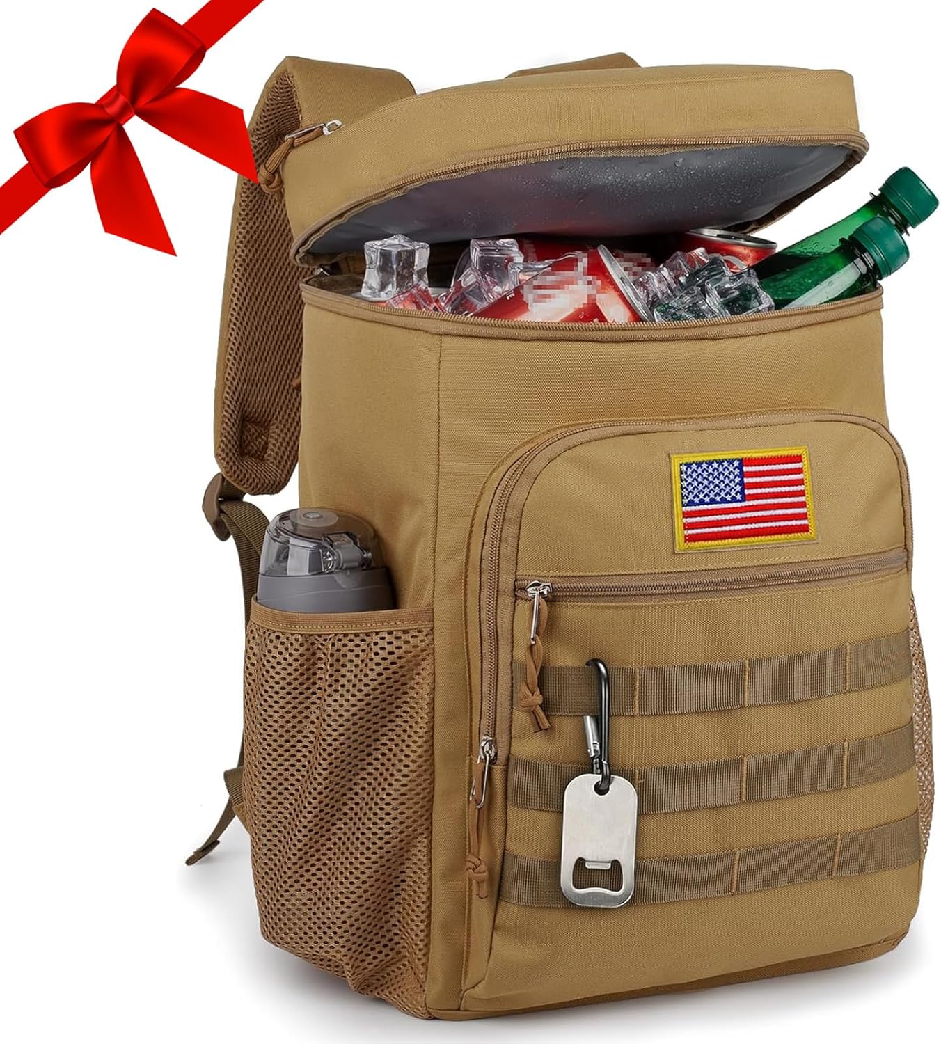Tactical Backpack Cooler for Men - 25L Insulated Leak-Proof Bag