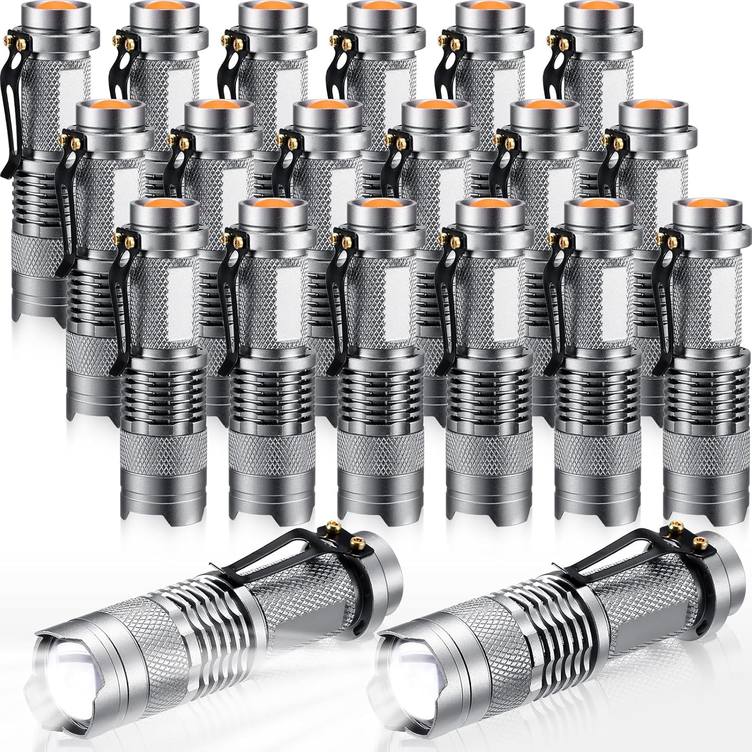Fumete 20 Pieces LED Flashlight Mini Tactical Torch for Outdoors