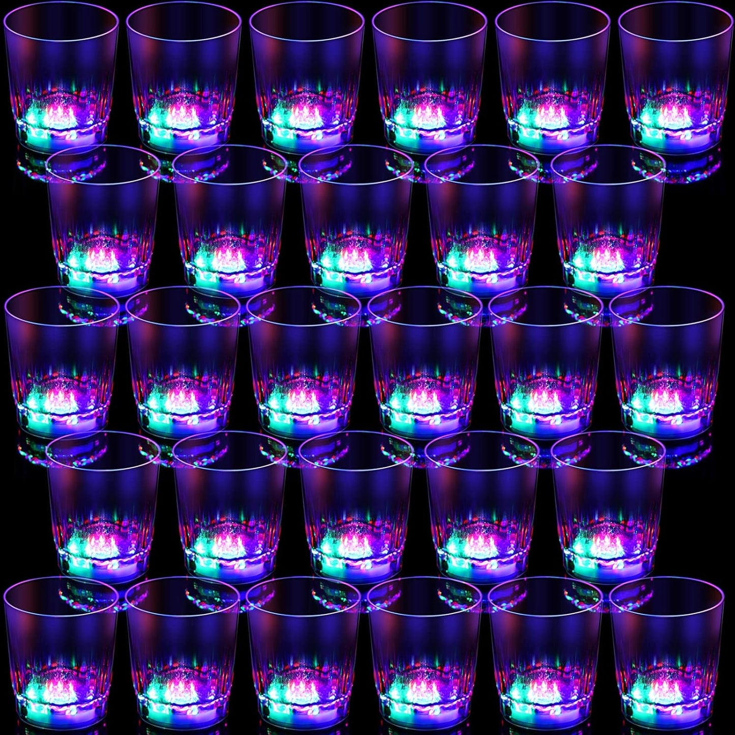 96 Light Up Shot Glasses for Parties - Fun Drinking Cups