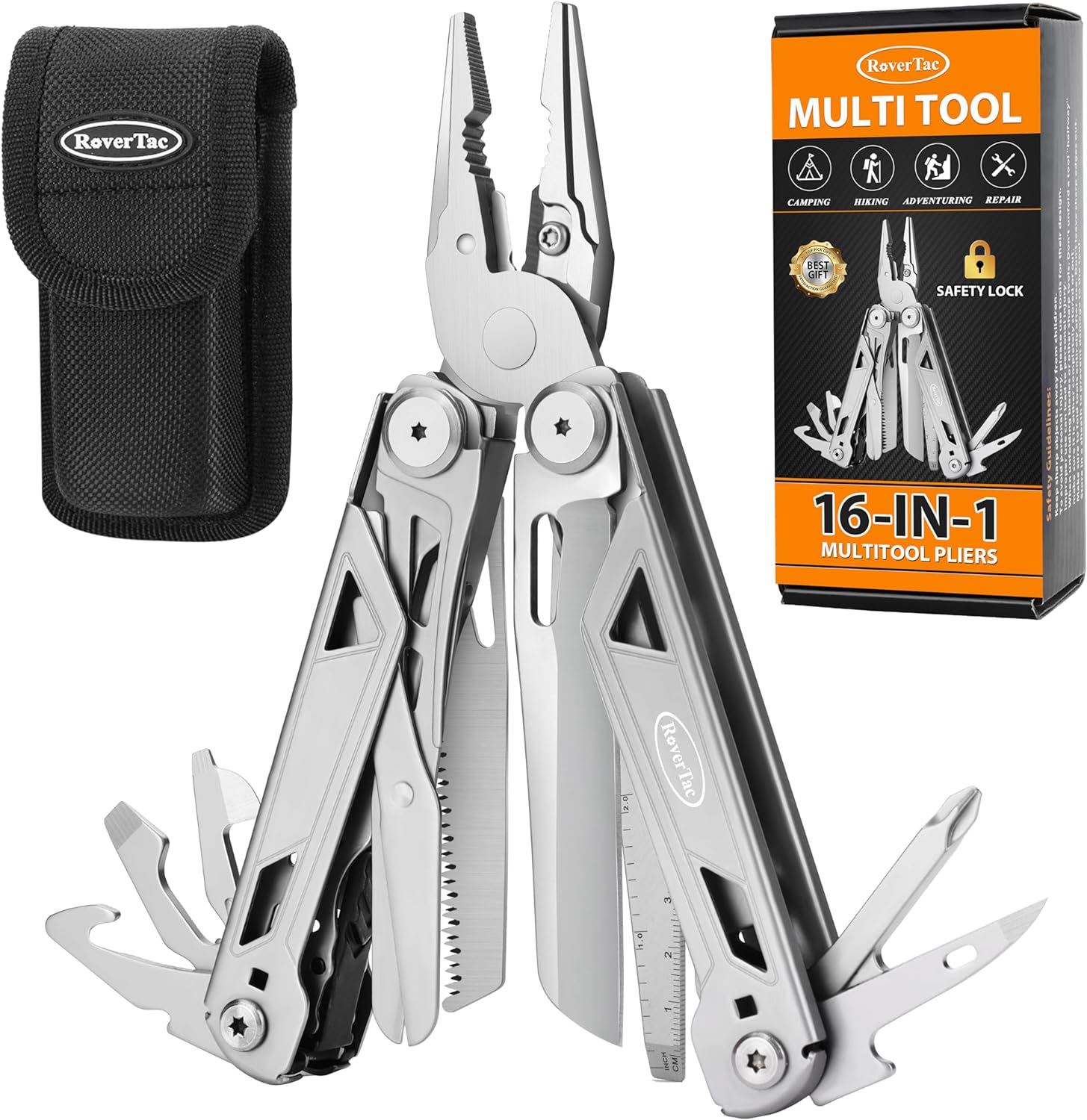 RoverTac 16-in-1 Heavy-Duty Multitool - Ultimate EDC Essential
