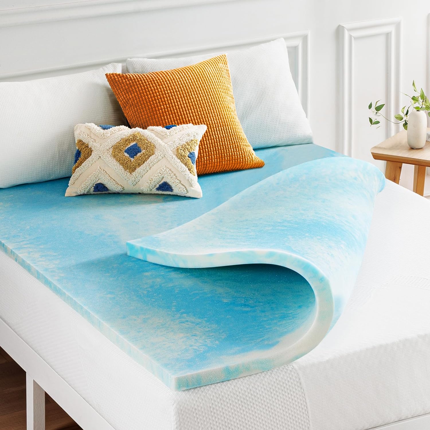 Best Price Mattress 1.5 Inch Swirl Gel Cooling Foam Topper