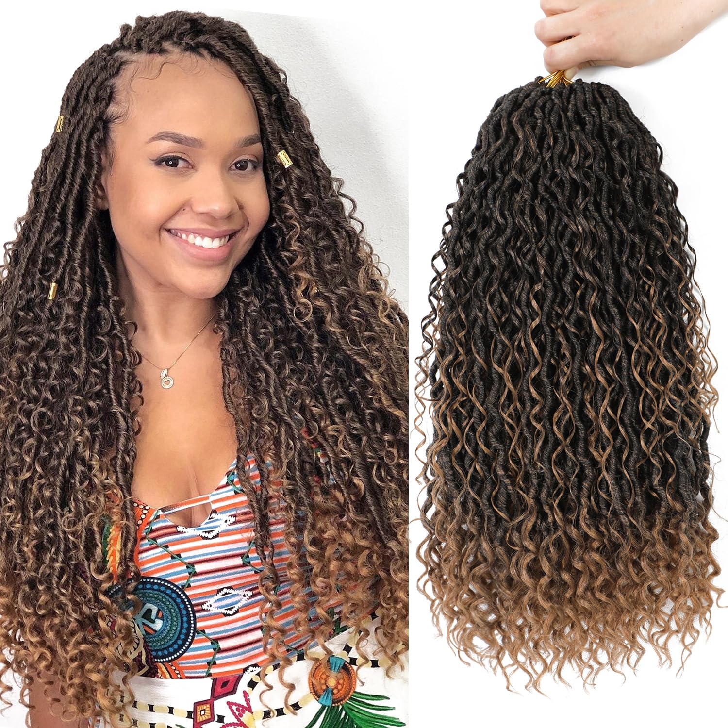 Goddess Faux Locs Crochet Hair for Black Women - 22Inch Style
