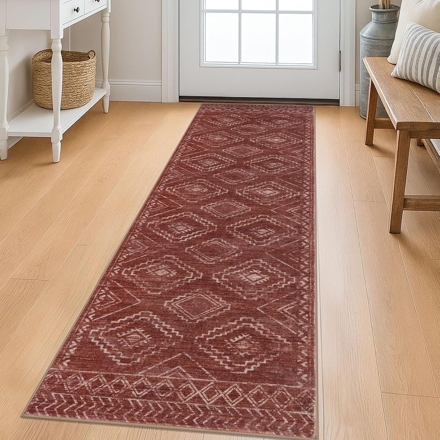 KILOCOCO Boho Kitchen Runner Rug 2x6 Washable Soft Runners