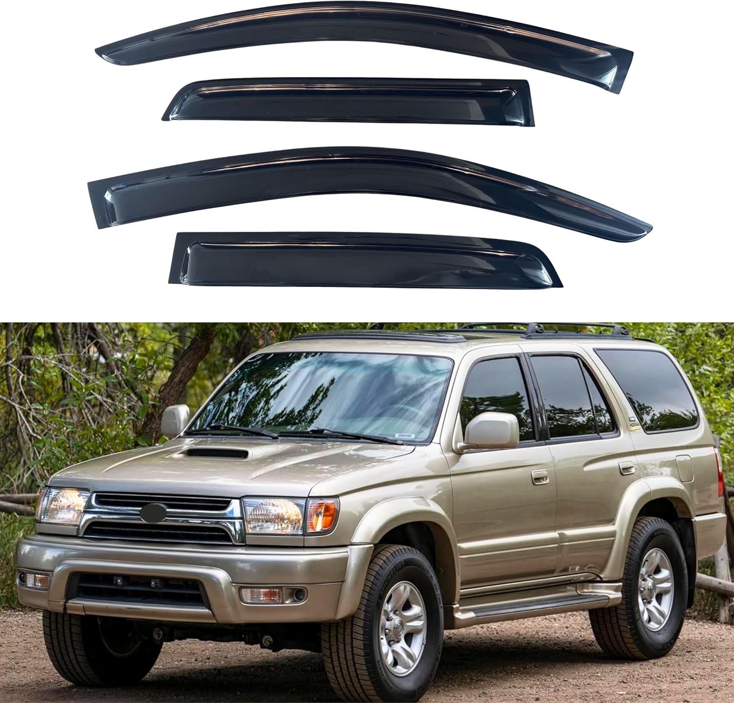 IG Window Visor for Toyota 4Runner 1996-2002 - Durable Rain Guard
