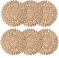 Boho Woven Rattan Placemats - Set of 6