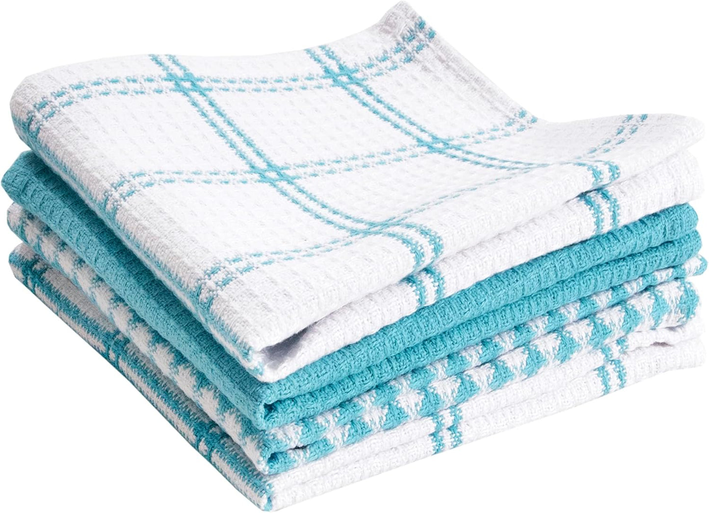 T-Fal Premium Waffle Dish Cloths: Absorbent & Soft, 100% Cotton, 12x13 (4-Pack)