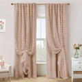 Neutral Peach Blush Pink Curtains for Baby Nursery Girl - Blackout