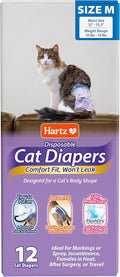 Hartz Comfitables Cat Diapers Size M 12 Count - Comfortable Secure Fit