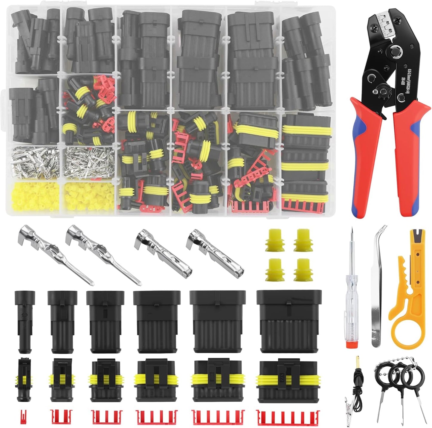 Wiring Tool Kit 808Pcs Waterproof Wire Connectors for Vehicles