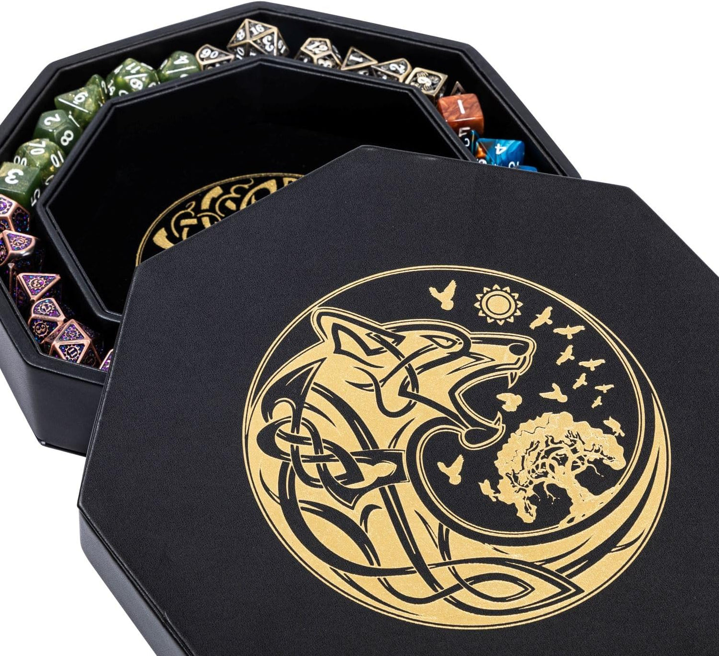 DND Dice Tray - Premium 8 Inch Rolling Tray for RPG Games