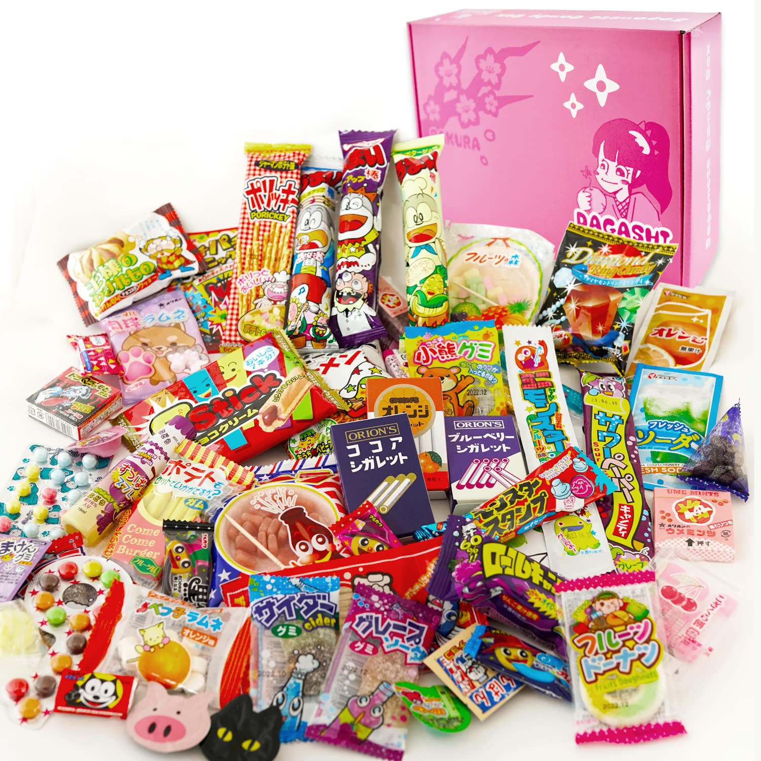 Japanese Candy Snack Assortment 55pcs Box for Unique Treats