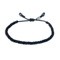 Black Sailor Rope Bracelet Braided Nautical Knot - Handwoven