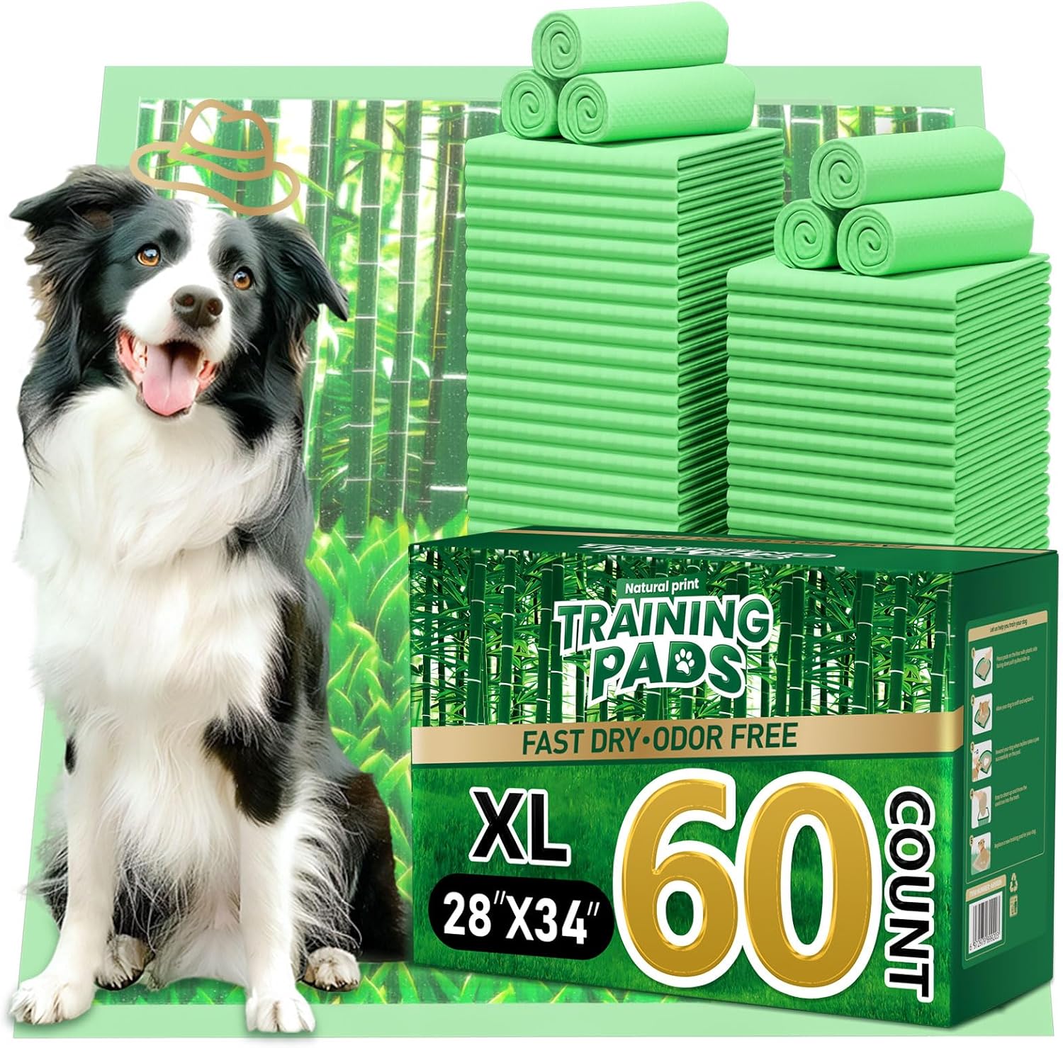Puppy Pads XL 60 Count - Extra Large Leak-Proof Potty Training