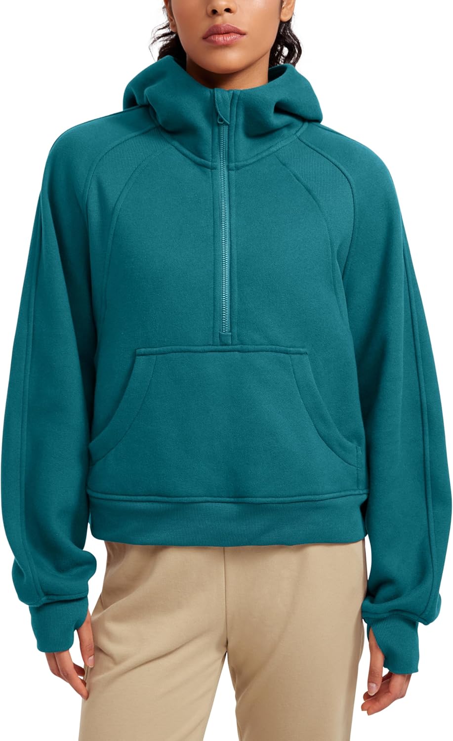 CRZ YOGA Cozy Fleece Half Zip Hoodie - Stay Warm in Style!