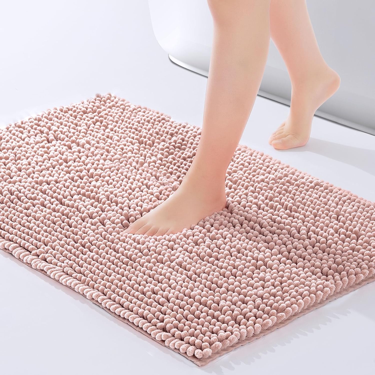 FRESHMINT Large Chenille Bathroom Rugs Mat 36x24 for Comfort