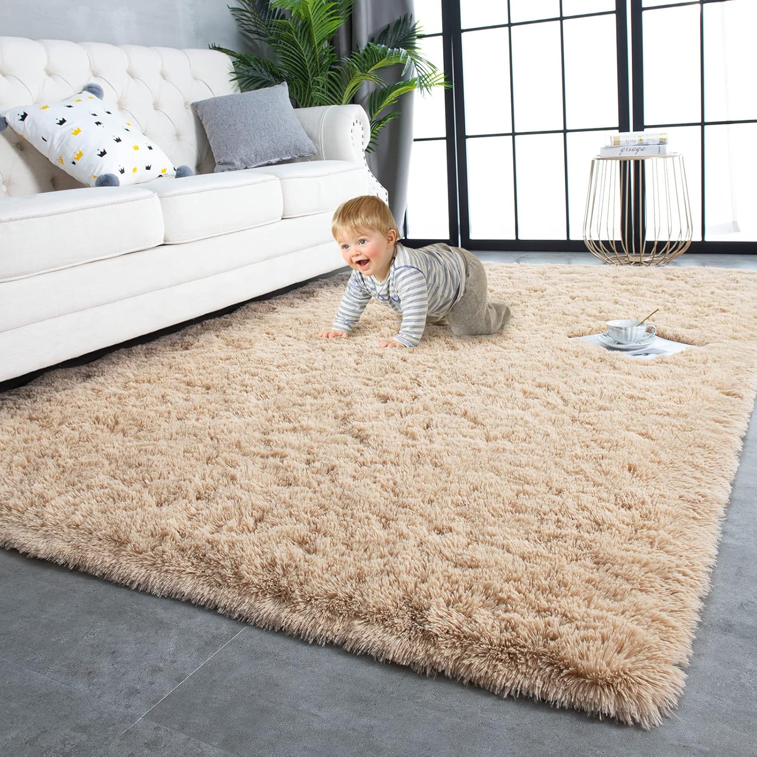 Super Soft Shaggy Rugs for Cozy Living Room and Bedroom Decor