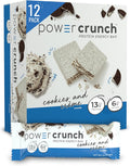 12-Pack Power Crunch Cookies & Cream Bars - Protein Packed Energy!