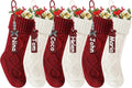 Christmas Stockings 18 Inches Long Knitted Stocking with Name Tags