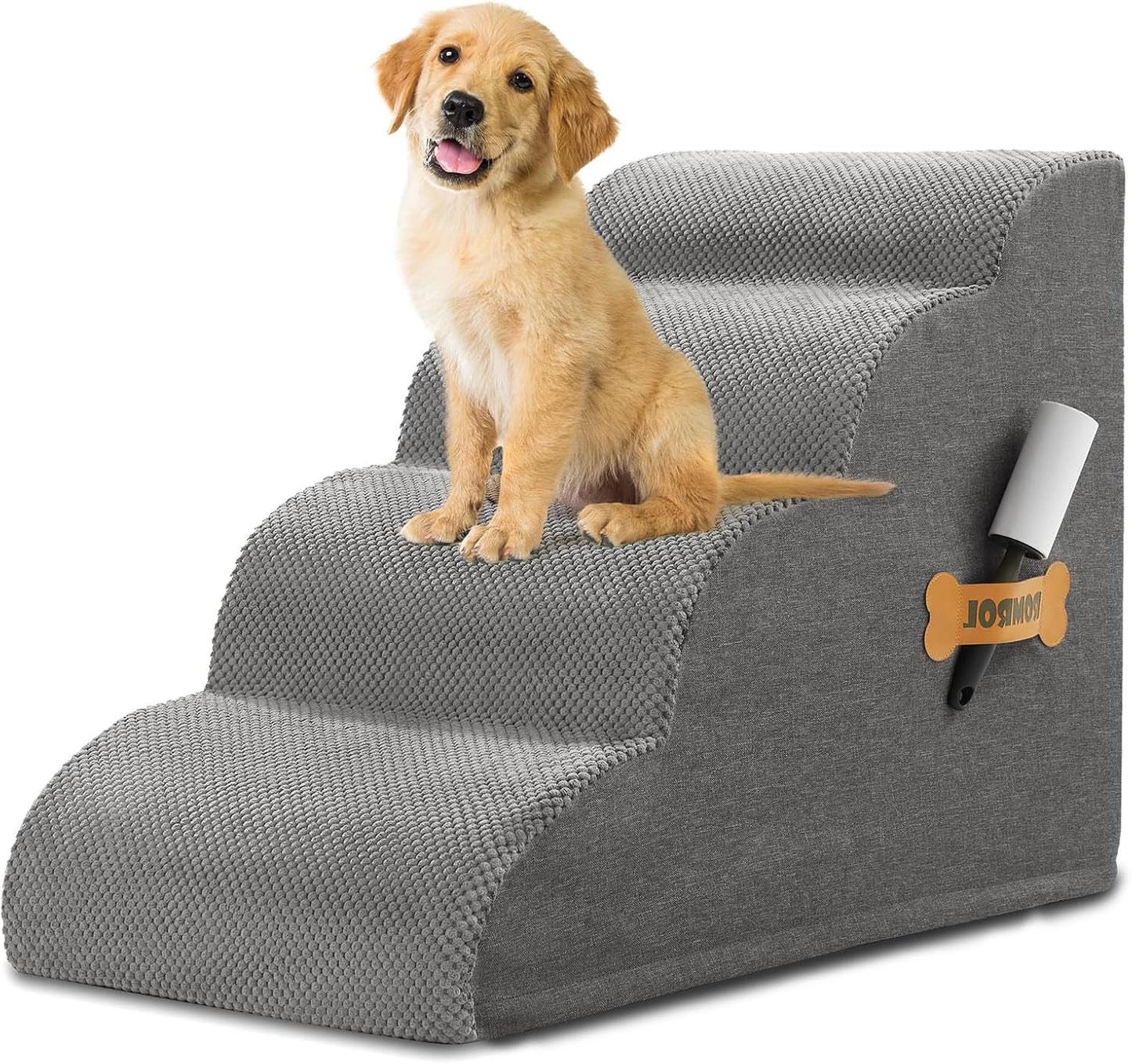 Dog Stairs for High Beds and Couches - Durable 4-Tier Ramp