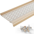 Micromesh 5 in Gutter Guards Leaf Protection 35 ft Cream - Contractor