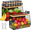 Magnetic Spice Storage Rack for Refrigerator - Large 2 Pack