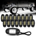 16 Pods White Rock Lights 6000K Pure White LED - Bright Neon Underglow
