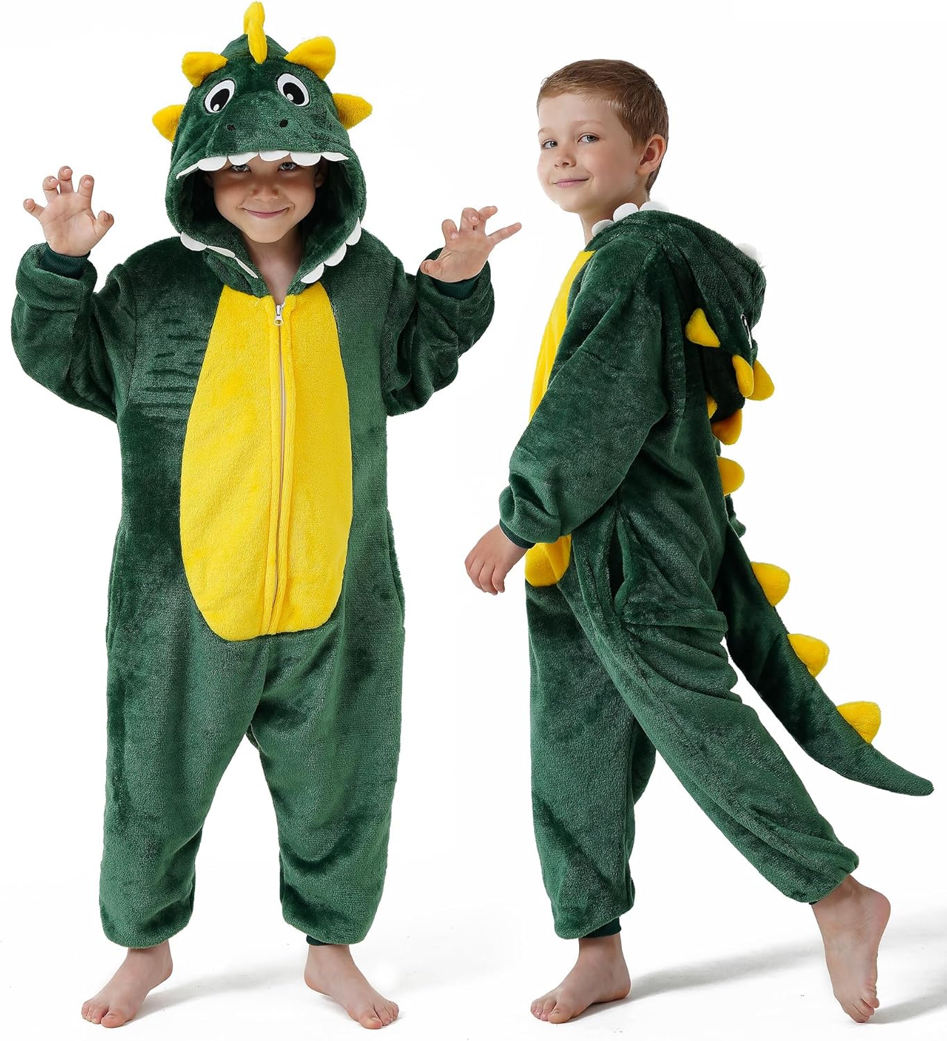 Kids Dinosaur Onesie Costume for Halloween Fun and Comfort