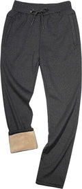 Mens Winter Sherpa Lined Thermal Jogger Sweatpants - Warm Fit