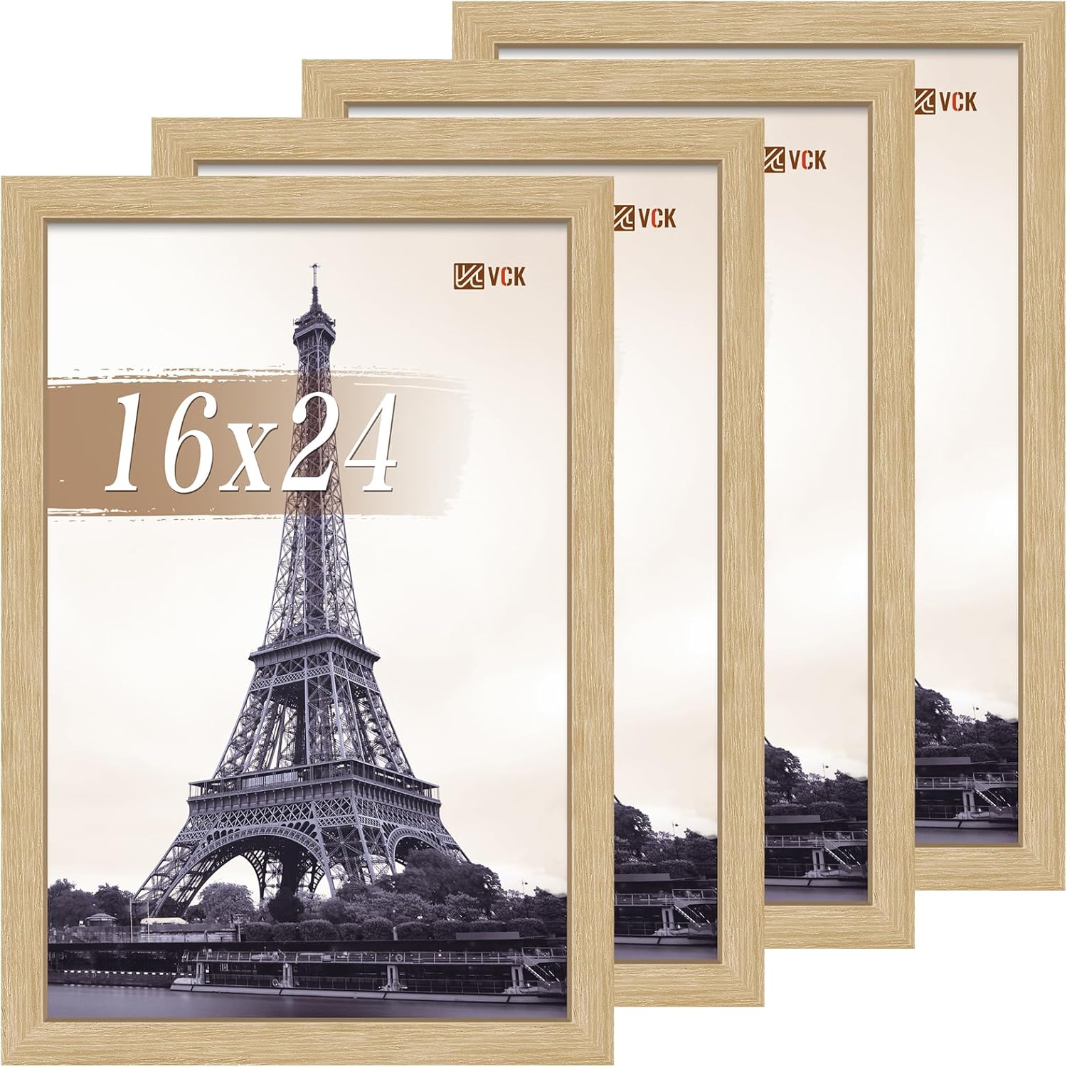 VCK 16x24 Poster Frame Set of 4 - Natural Oak Elegance