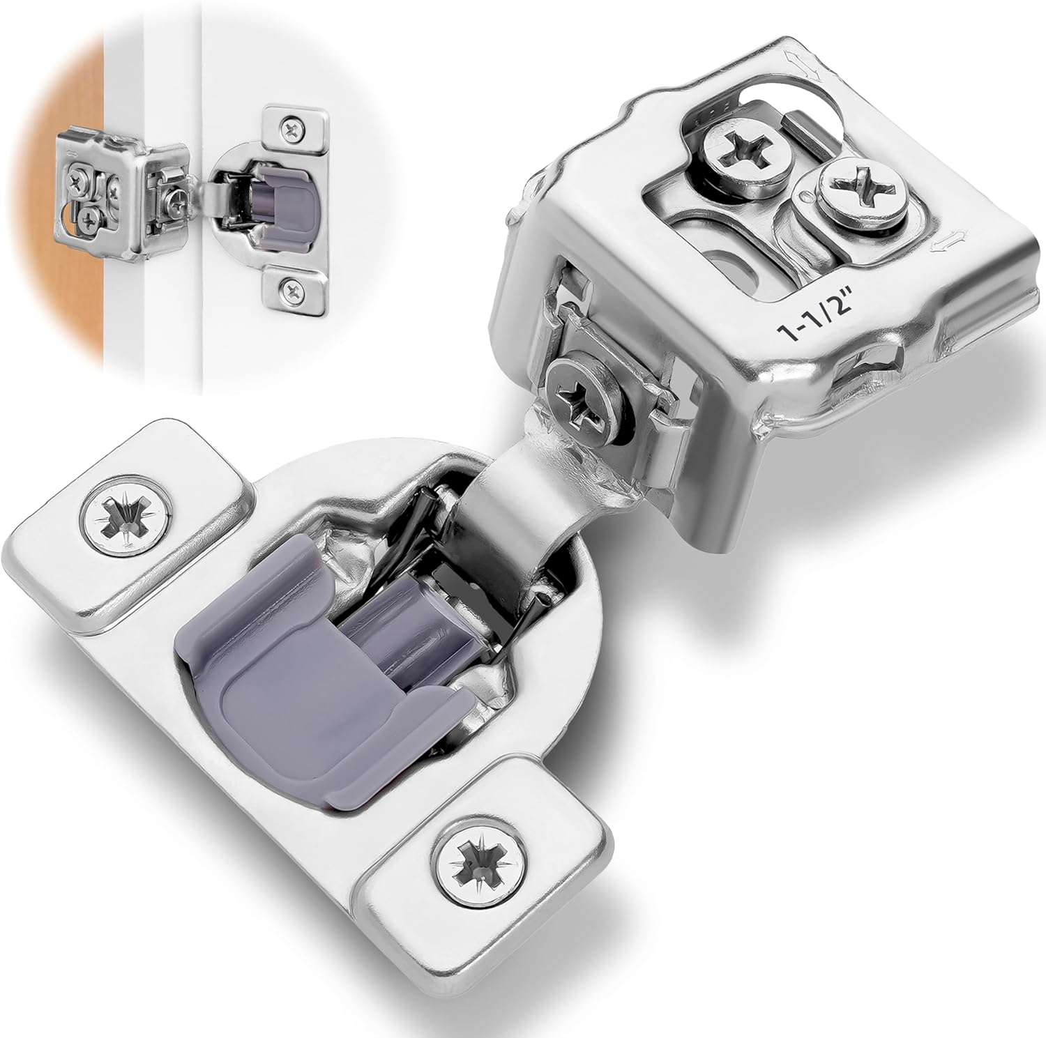 DecoBasics 60 Pack Soft Close Cabinet Hinges for Kitchen Use