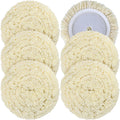 6 PCS Wool Buffing Polishing Pads - 8 in Natural Wool Cutting Pads