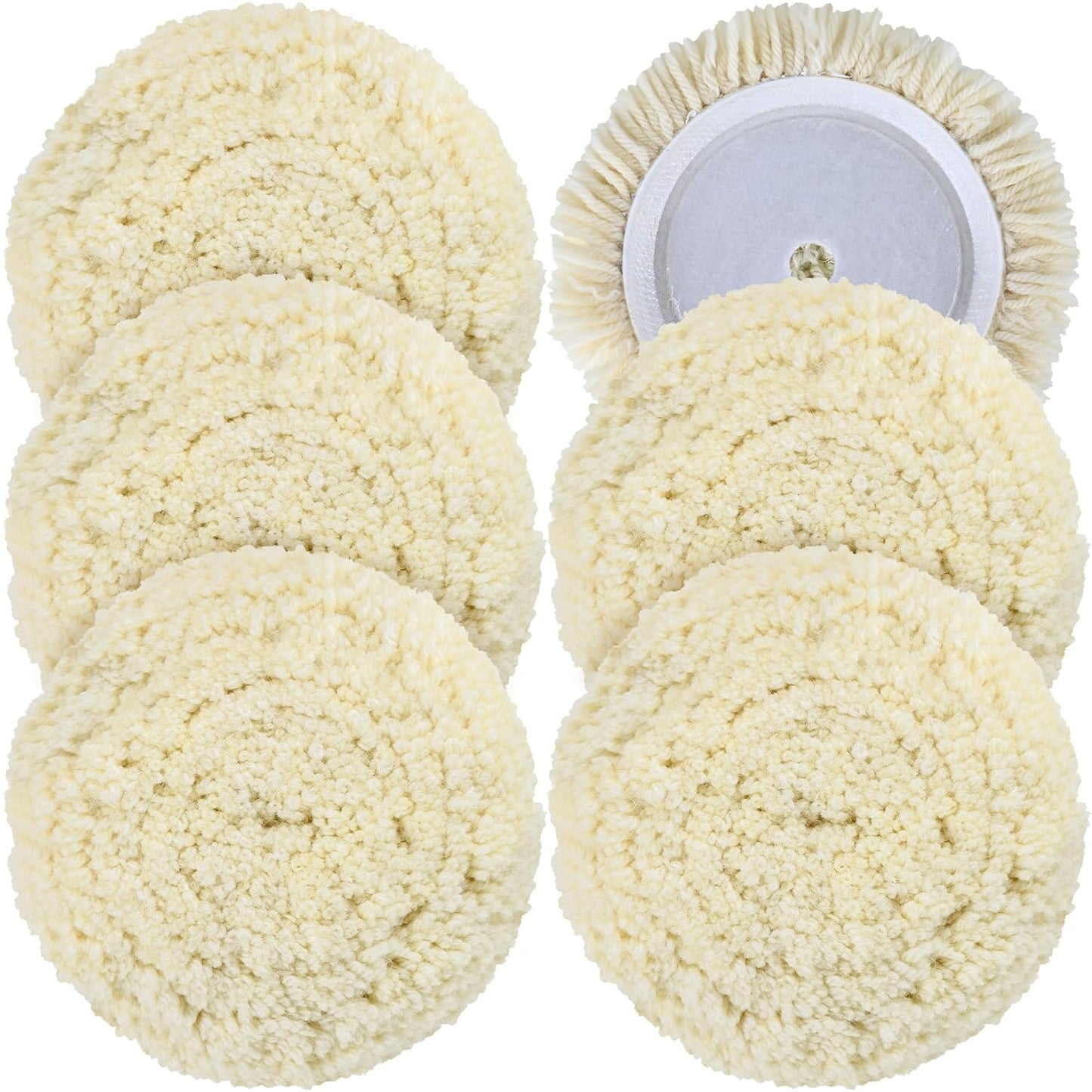 6 PCS Wool Buffing Polishing Pads for Automotive and Furniture