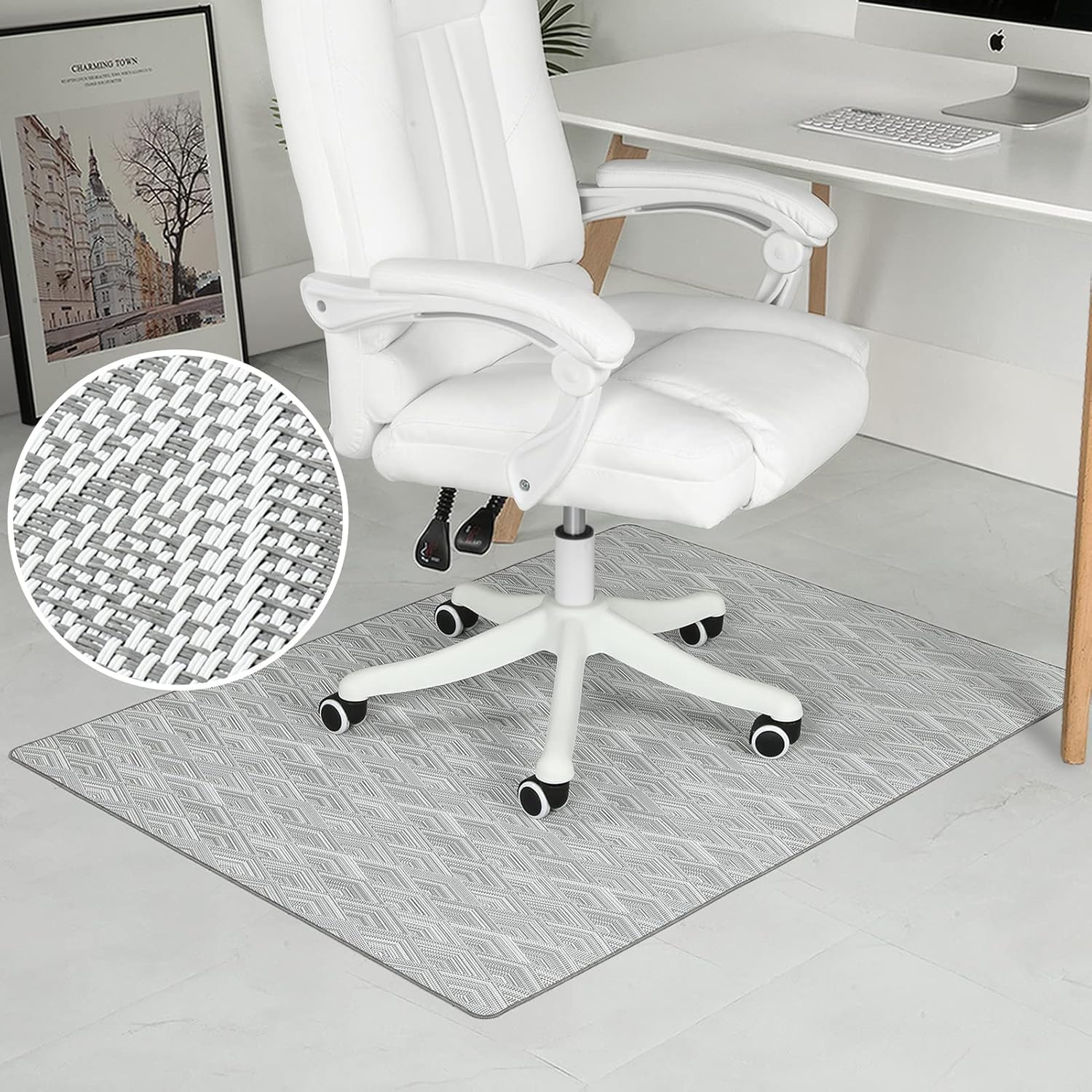 Premium 36x48 Hardwood Chair Mat - Easy Glide, Anti-Slip