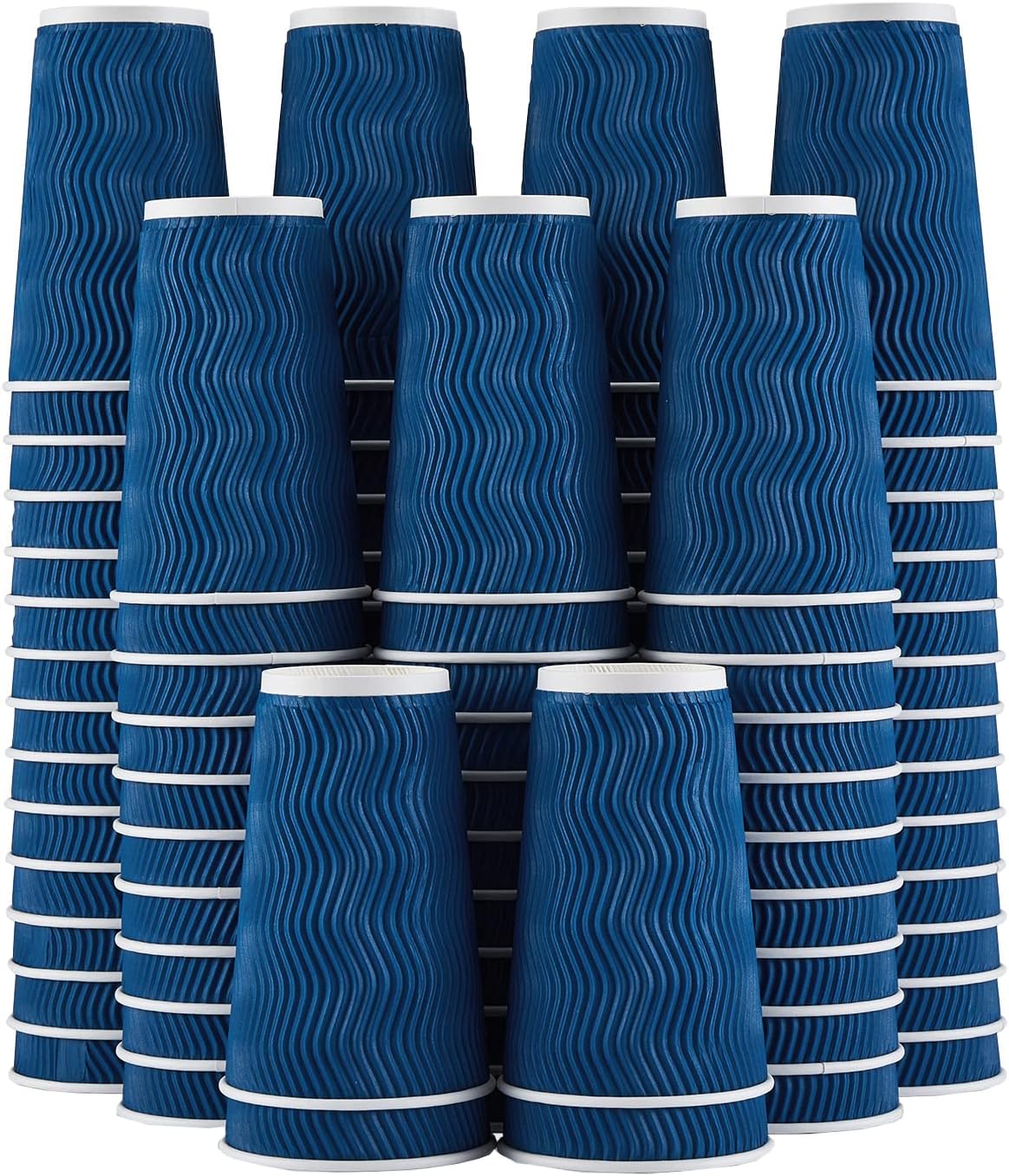 Lamosi 16 oz Disposable Insulated Coffee Cups - 90 Pack