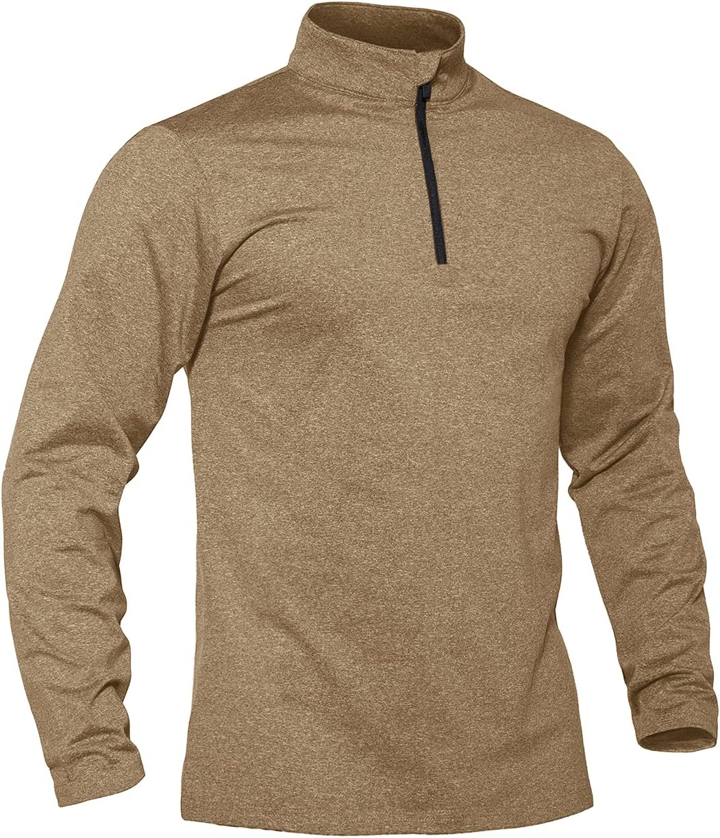TACVASEN Men's Quarter Zip Pullover for Active Sportswear