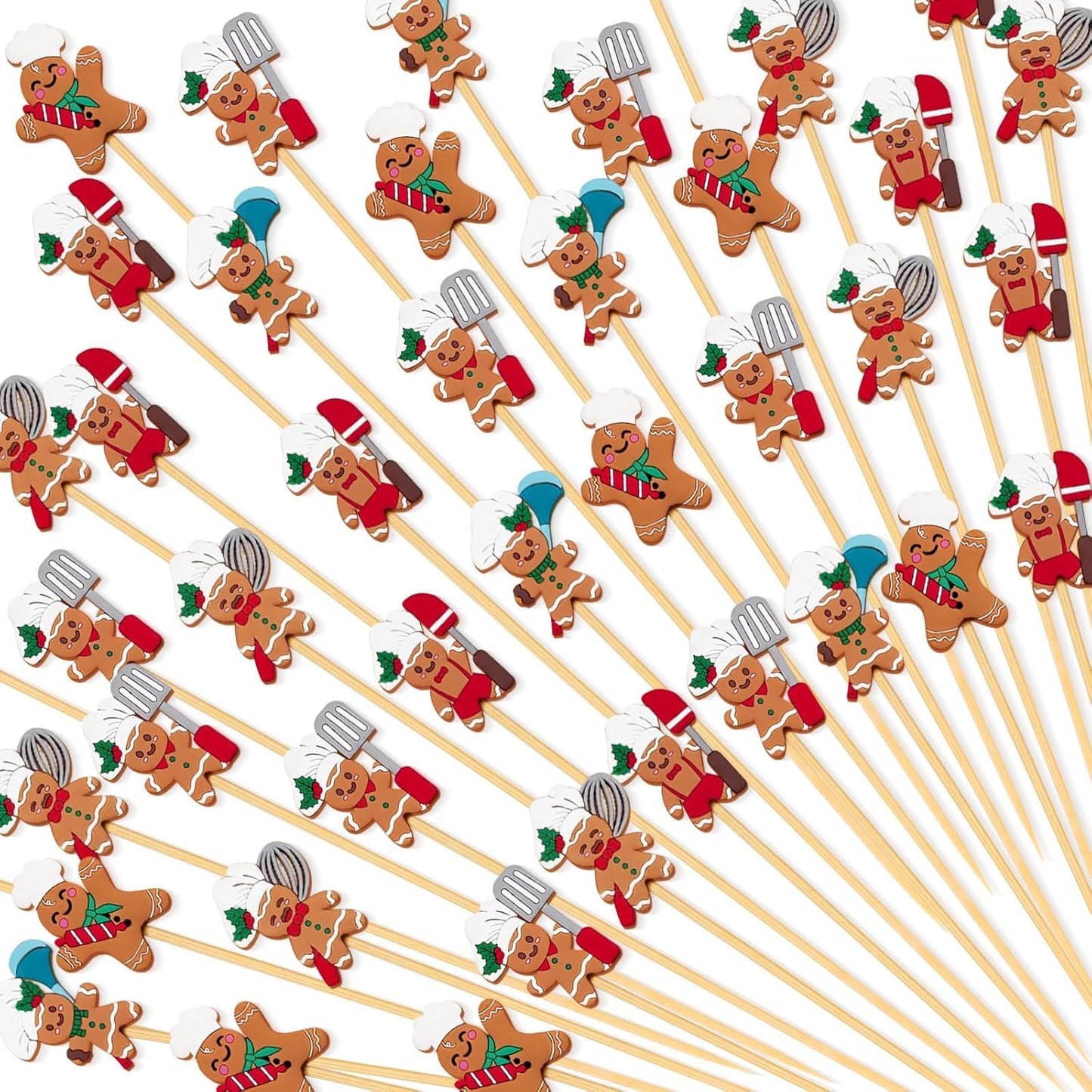 400 Gingerbread Cocktail Picks - Festive Party Decor
