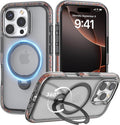 RAPTIC 360Spin Magnetic Stand Case for iPhone 16 Pro Max - Black 6.9in