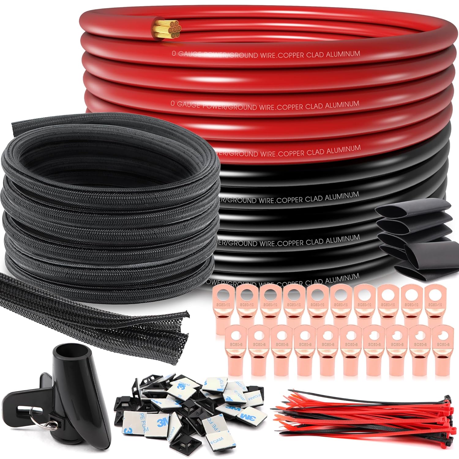 0 Gauge Amp Wire 40FT Battery Cable for Inverter and More