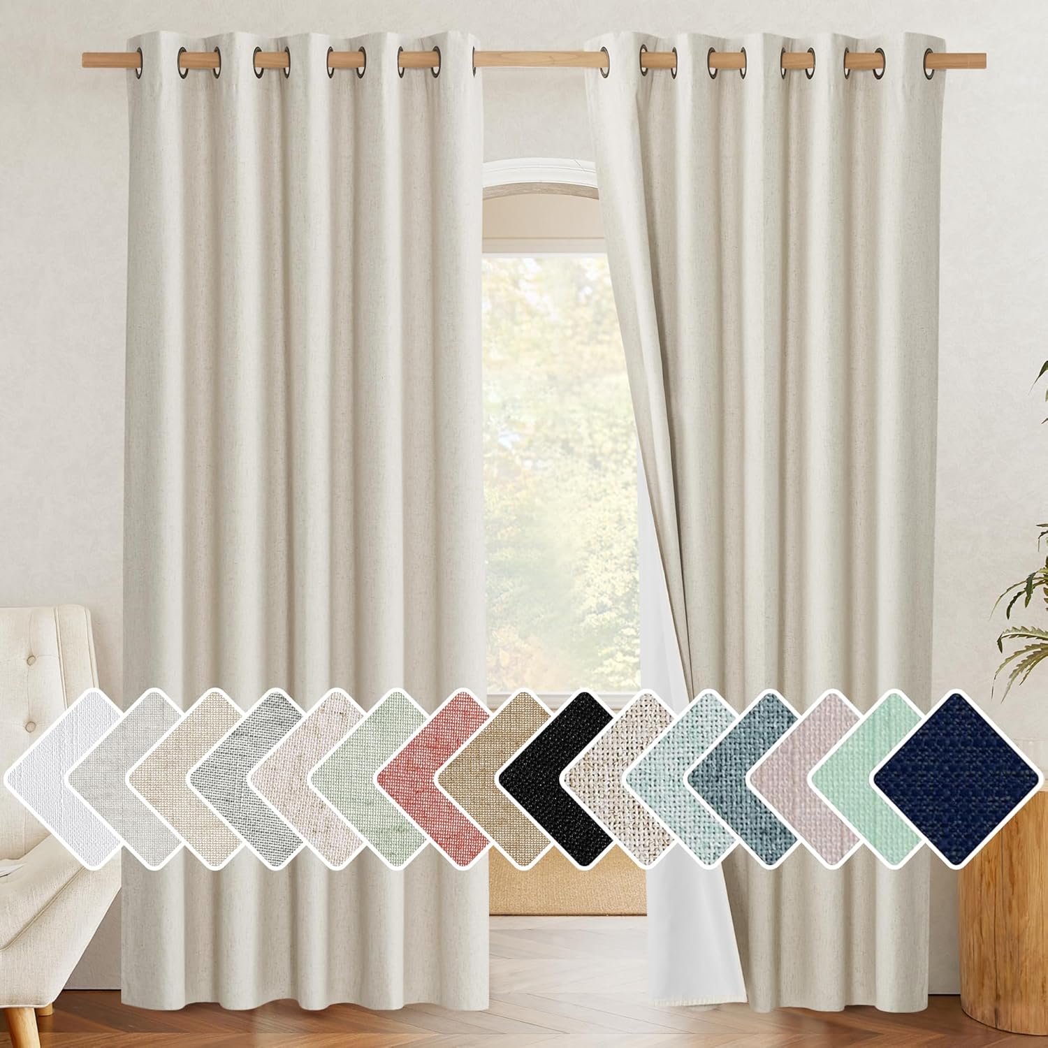 NICETOWN Farmhouse Style Blackout Curtains for Cozy Rooms