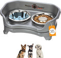 Neater Feeder Express Small Breed Raised Dog Bowls - Grey