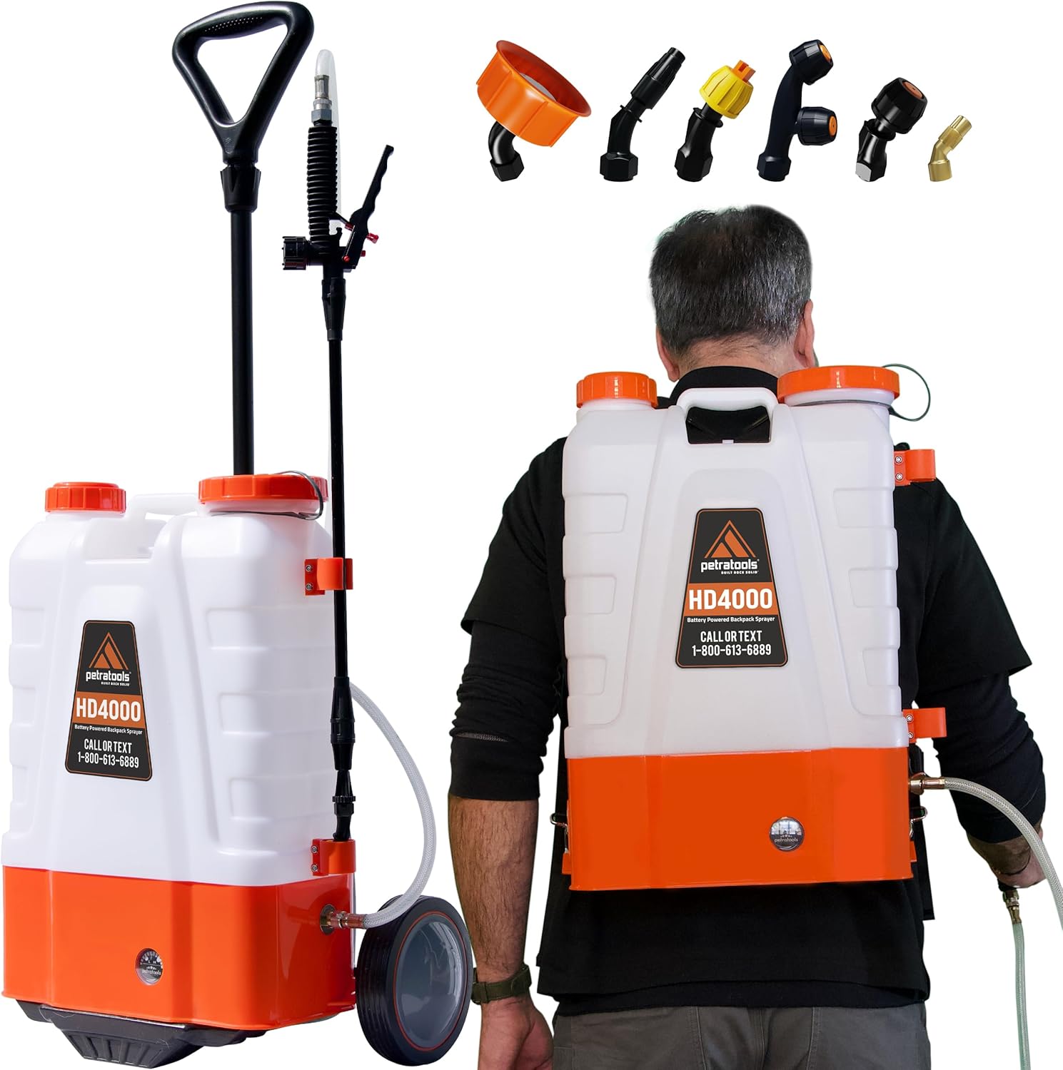 PetraTools Battery Powered Backpack Sprayer for Easy Spraying