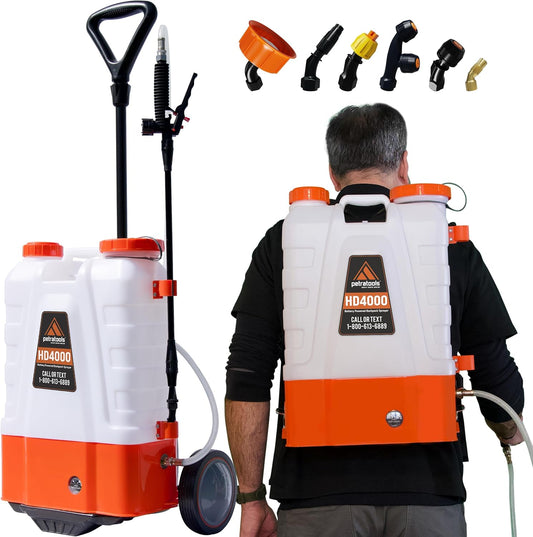 PetraTools Battery Powered Backpack Sprayer for Easy Spraying