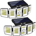 Solar Motion Sensor Flood Light 300 LED 2-Pack - Bright Security