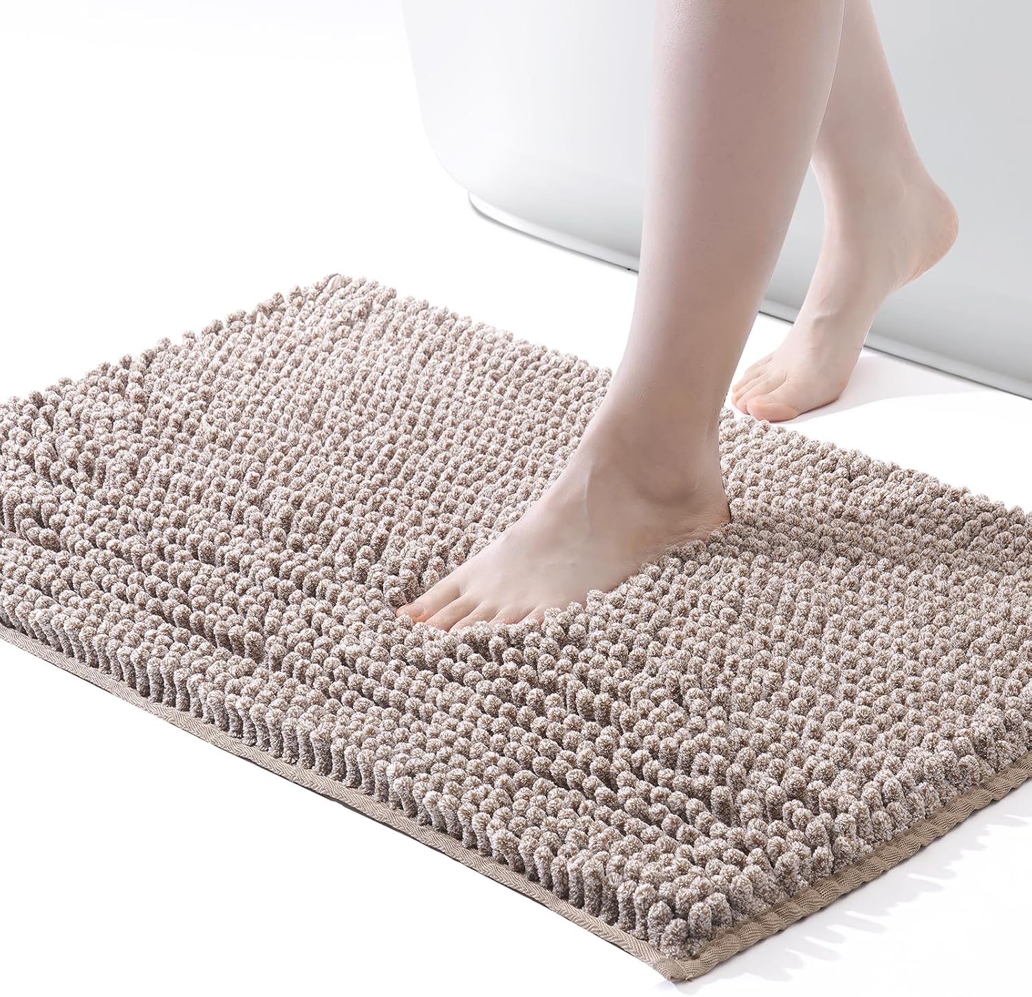 FRESHMINT Chenille Bathroom Rugs Mat 36in x 24in Non-Slip