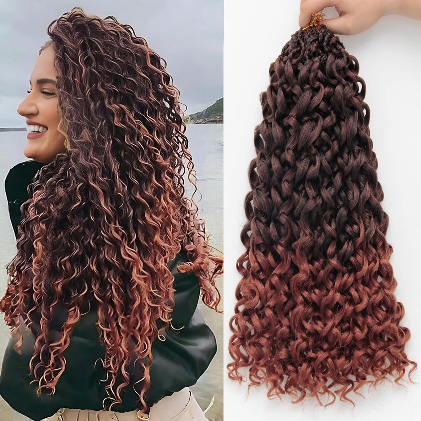 24 Inch Pre Looped Crochet Hair for Black Women - Tangle-Free