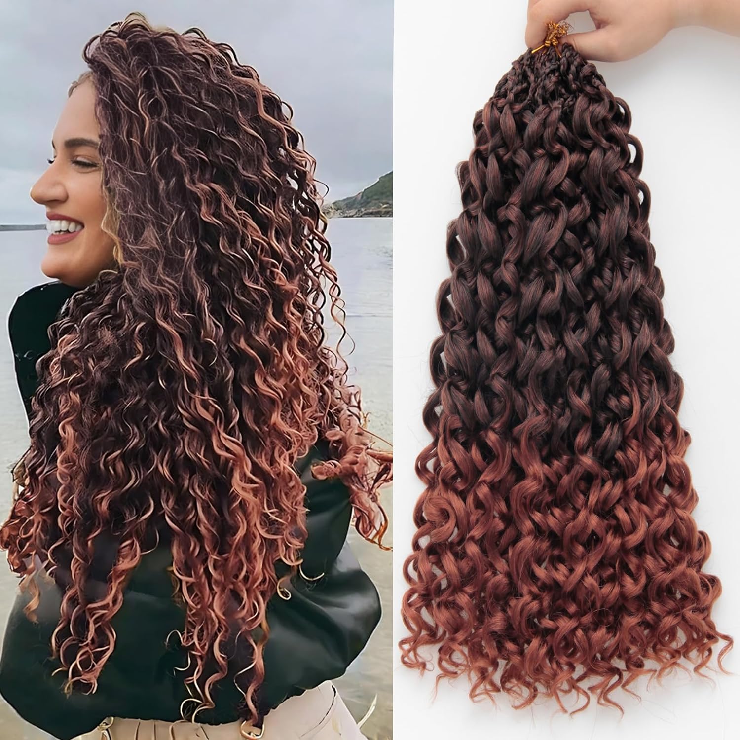 24 Inch Pre Looped Crochet Hair for Black Women - Tangle-Free