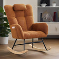 Nursery Rocking Chair Upholstered Baby Fluffy Glider Rocker - Cozy